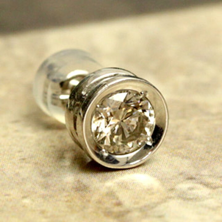 楽天市場】K18 シャンパン ブラウン ダイヤモンド メンズピアス 0.5ct 