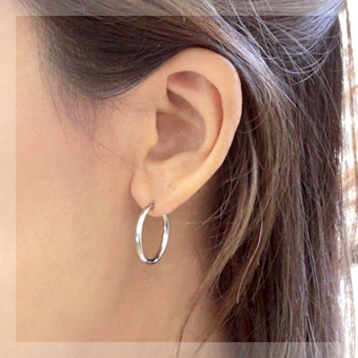 楽天市場】ピアス プラチナ フープピアス 2.0mm×20mm 2×20 pt900 