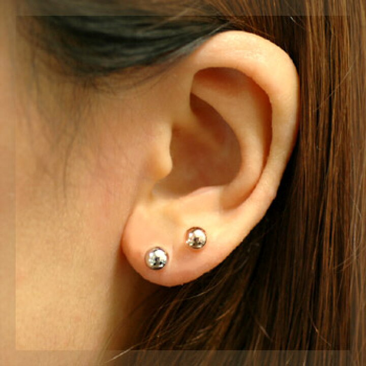 楽天市場 丸玉ピアス ボールピアス 5mm ジュエリーエクセレンテ