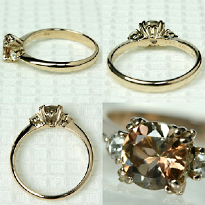 楽天市場】アンダリュサイト 5.0mm ×ローズカット ダイヤリング K18 18  