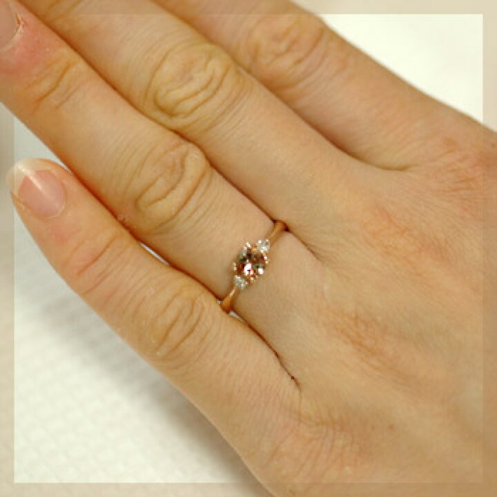 楽天市場】アンダリュサイト 5.0mm ×ローズカット ダイヤリング K18 18  