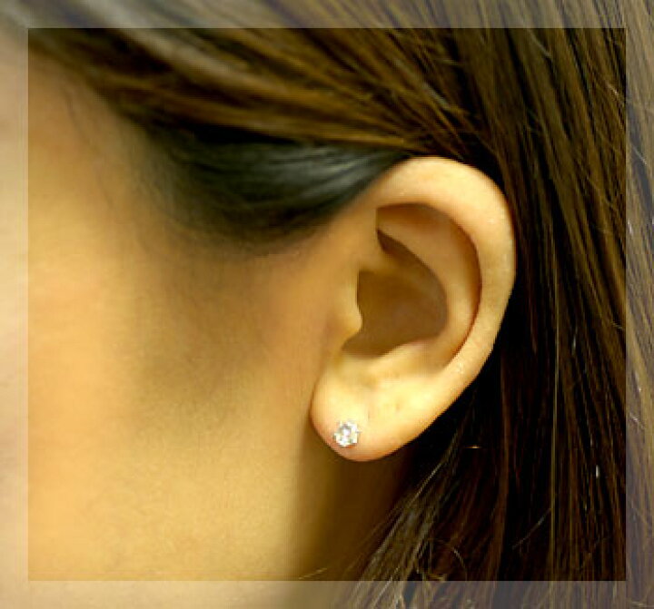 楽天市場】K18 ローズカットダイヤモンドピアス 4.0mm : ジュエリー  