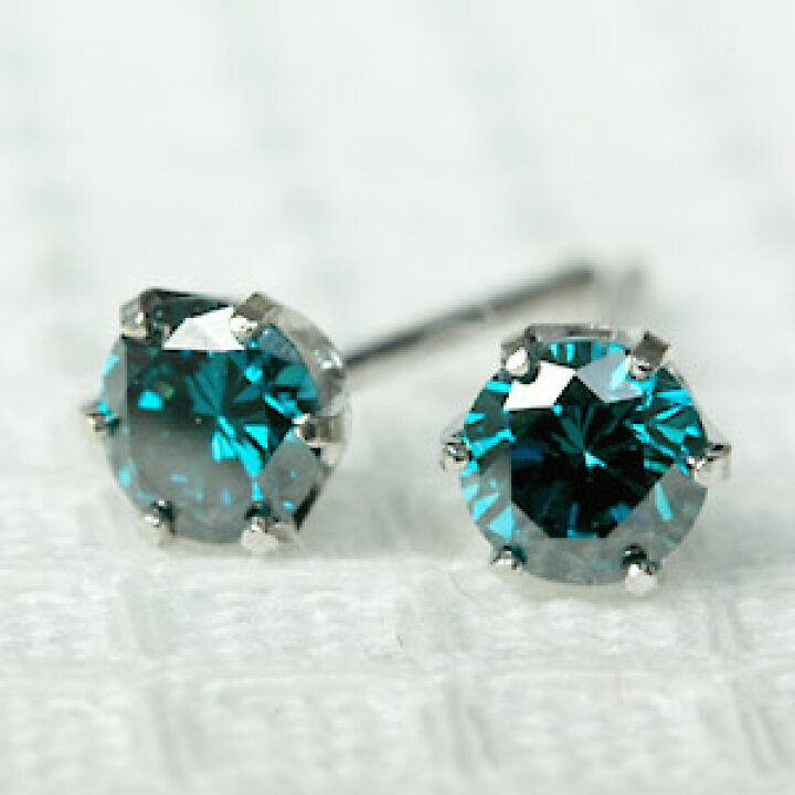楽天市場】SI〜VSクラス ブルー ダイヤモンド ピアス 0.3ct ピンク 