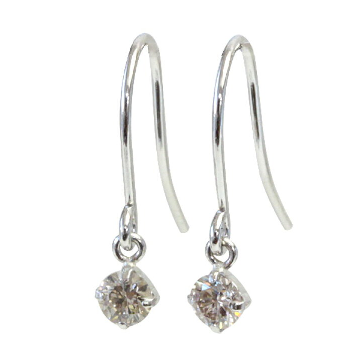 楽天市場】pt900 ダイヤモンド ピアス プラチナ シャンパン ブラウン  