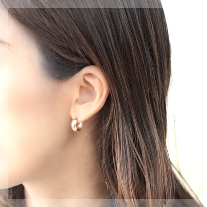 楽天市場 フープピアス K18 7mm 13mm ムーンピアス 月甲 甲丸 ピアス 地金ピアス ゴールド ピアス フープ フープピアス 石なし 18k Yg Pg 可愛い ぷっくり 商品は1ペア価格ですのでご安心下さい あす楽対応 安心の日本製 ジュエリーエクセレンテ