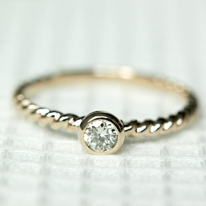 楽天市場】K18 ダイヤモンド リング 0.15ct 18金 リング フクリン  