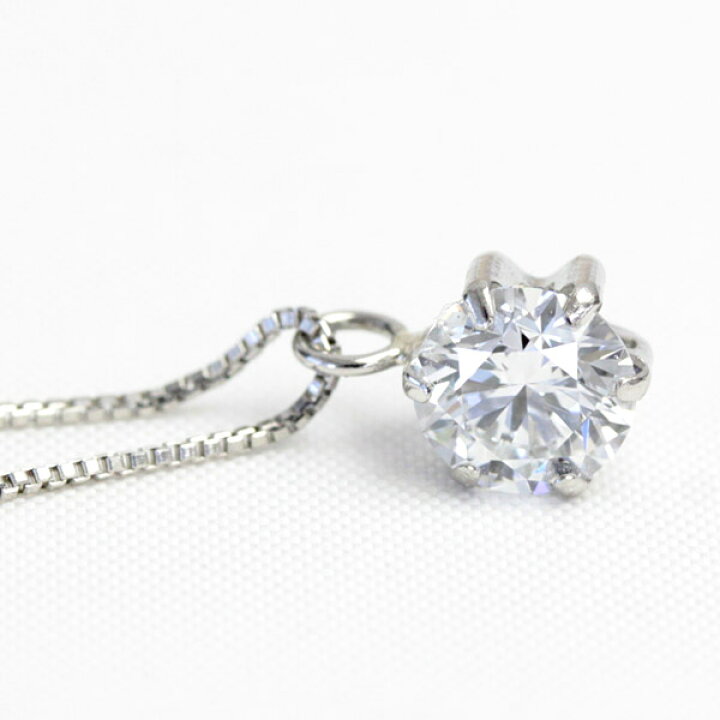 楽天市場】プラチナ ダイヤモンド ネックレス 0.5ct ペンダント 一粒 
