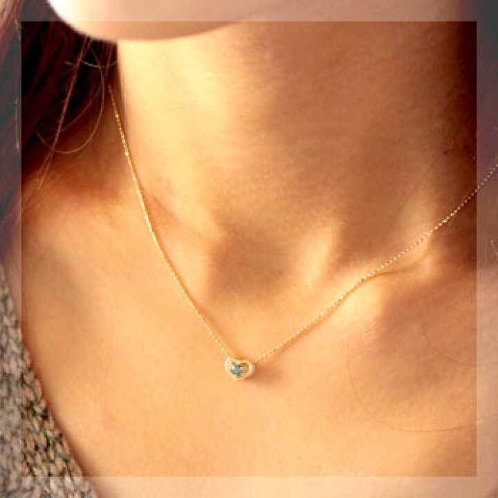 楽天市場】K18 ブルーダイヤモンド ハートペンダントネックレス 0.1ct 
