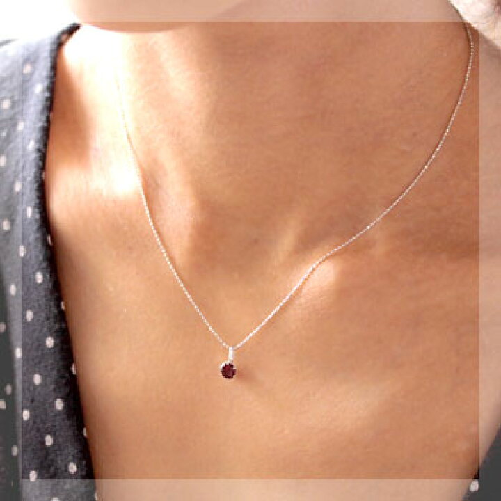 楽天市場】ガーネット ペンダントトップ 5.0mm K14ホワイトゴールド  