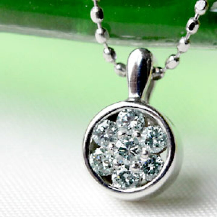 楽天市場】K18 アイスブルー ダイヤモンド 0.14ct ペンダントトップ 