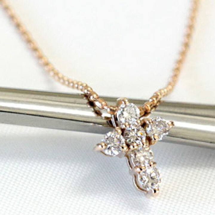 楽天市場】K18 ダイヤモンド クロス ネックレス 0.2ct : ジュエリー 