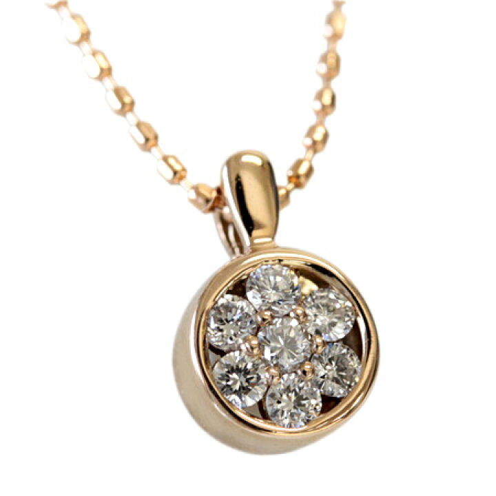 楽天市場】K18 ダイヤモンド ペンダントトップ 0.14ct 7石 SIクラス 