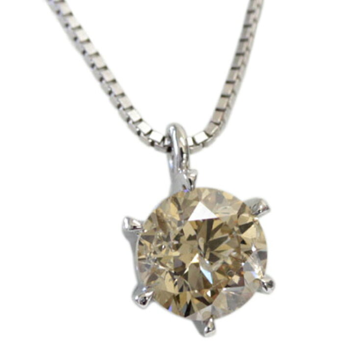 楽天市場】プラチナ ブラウン ダイヤモンド 0.97ct ペンダント 一粒  
