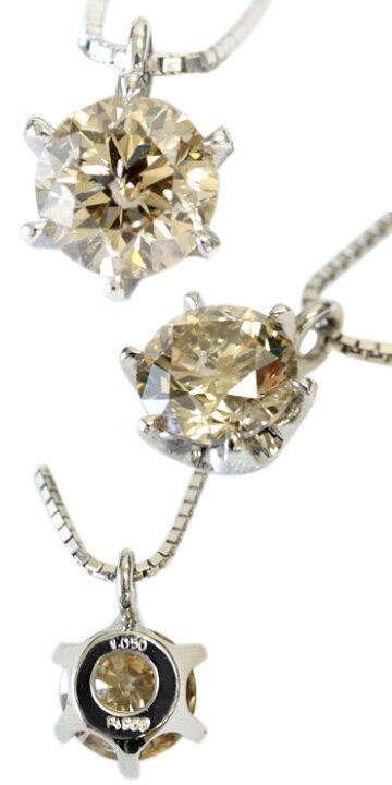 楽天市場】プラチナ ブラウン ダイヤモンド 0.97ct ペンダント 一粒  