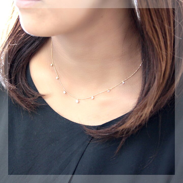 楽天市場】K18 ダイヤモンド ステーション ネックレス 0.5ct 無色透明F 