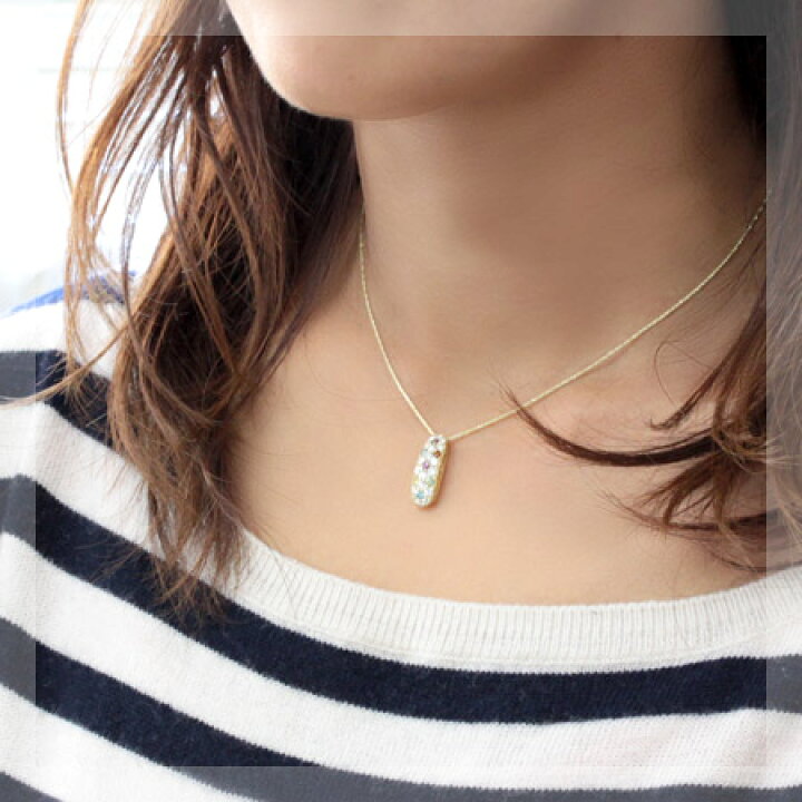 楽天市場】K18 マルチカラー ダイヤモンド ペンダント ネックレス1.0ct 