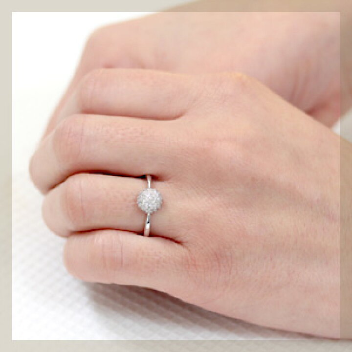 楽天市場】K18 パヴェダイヤモンド リング 0.3ct 18金 リング ピンク 
