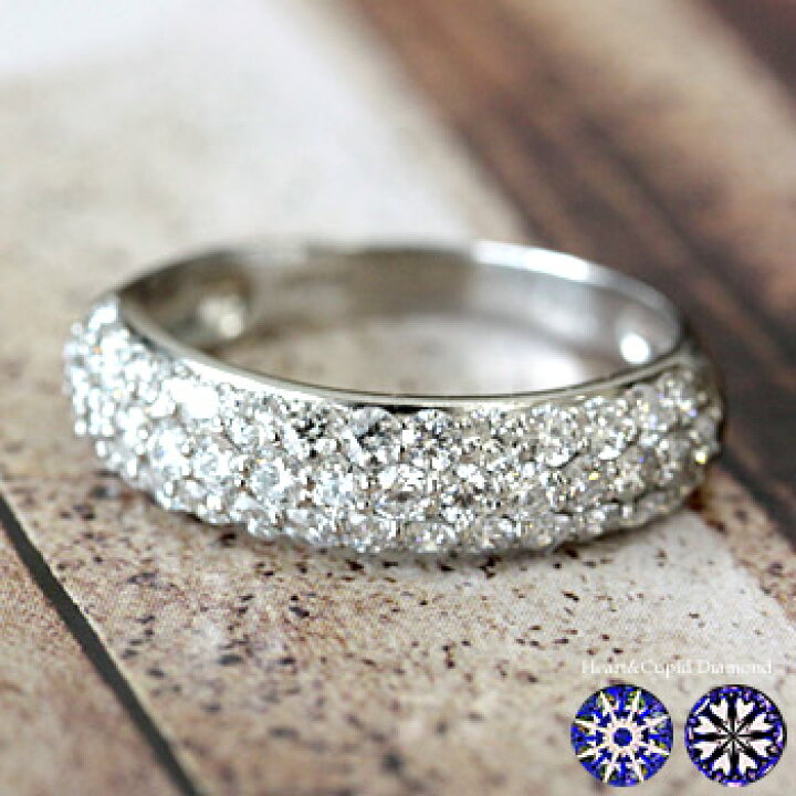 楽天市場】プラチナ リング パヴェ ダイヤモンド 1.00ct リング H＆C  