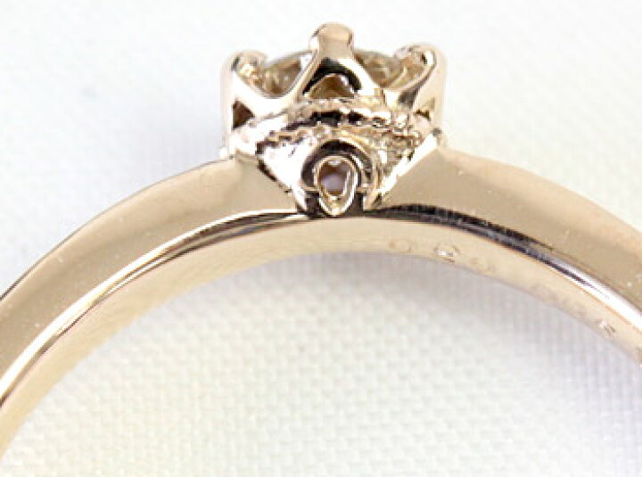 楽天市場】K18 シャンパン ブラウンダイヤモンド リング 0.2ct 18金  