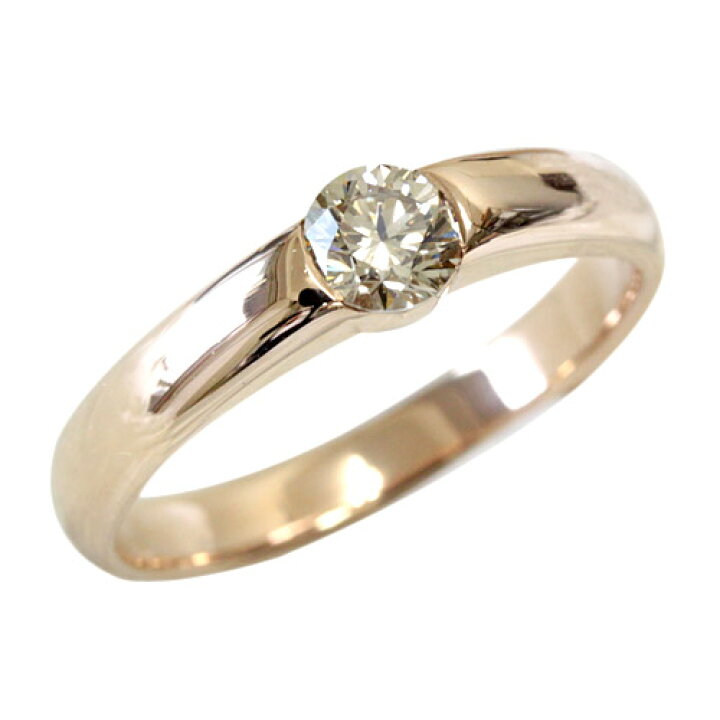 楽天市場】贅沢な輝き シャンパンブラウン ダイヤモンド リング 0.3ct 