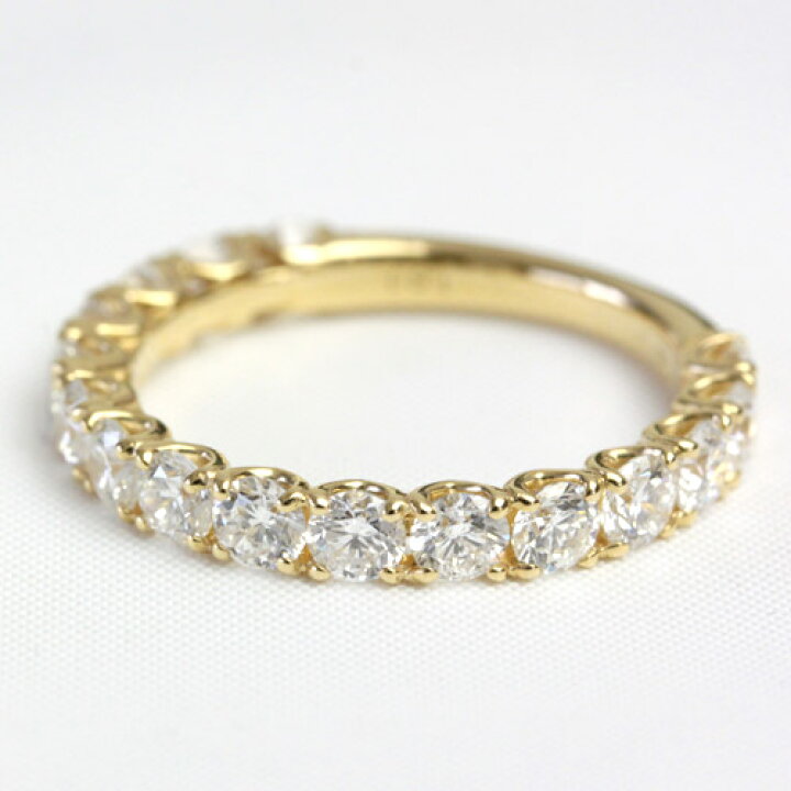 楽天市場】K18 ダイヤモンド エタニティリング 1.5ct 16石 H&C ハート  