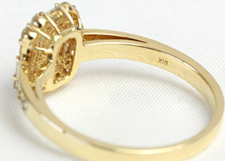 リング 10.5号 ダイヤ 0.70ct K18 YG イエローゴールド 750 指輪  