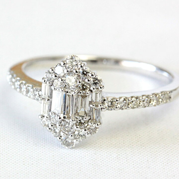 楽天市場】K18 ダイヤモンド リング ダイヤ リング 0.5ct 35石 