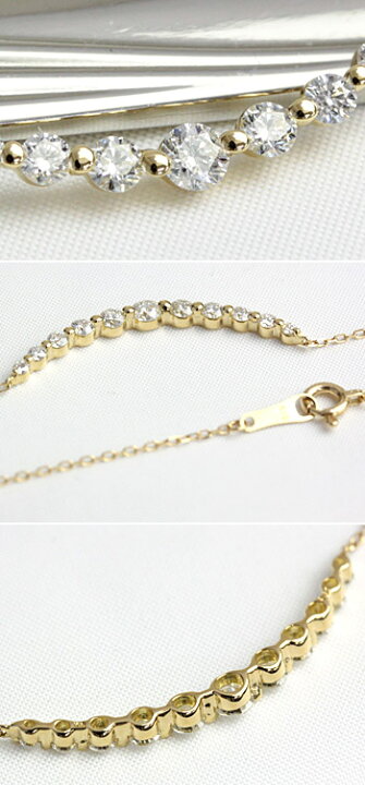 楽天市場】グラデーション ダイヤモンド ネックレス0.5ct K18 