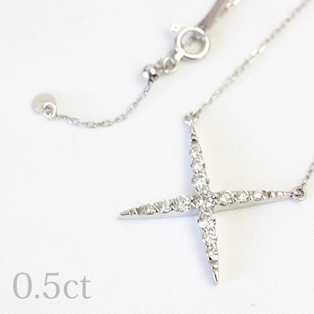楽天市場】K18 ダイヤモンド 0.5ct ペンダント ネックレス 45cm