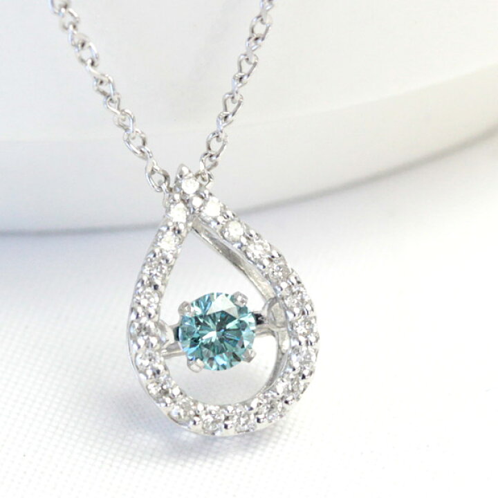 楽天市場】K18WG 揺れる ダイヤモンド ネックレス 0.25ct ダンシング  