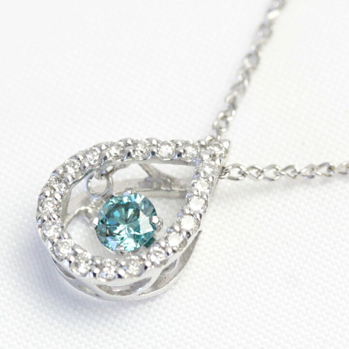 楽天市場】K18WG 揺れる ダイヤモンド ネックレス 0.25ct ダンシング 
