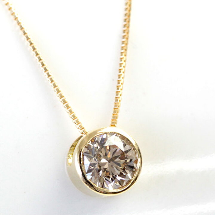 楽天市場】K18 シャンパン ブラウン ダイヤモンド 0.5ct ハート  