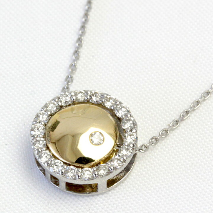 楽天市場】K18 / Pt 3way リバーシブル ダイヤモンド ネックレス 0.5ct  