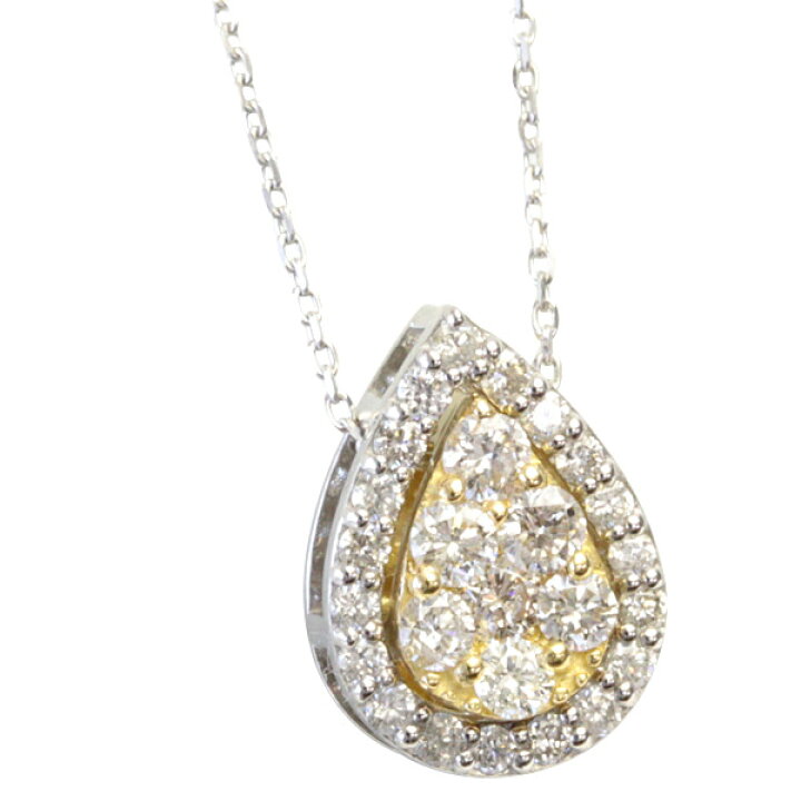 楽天市場】K18 / Pt 3way リバーシブル ダイヤモンド ネックレス 0.5ct 
