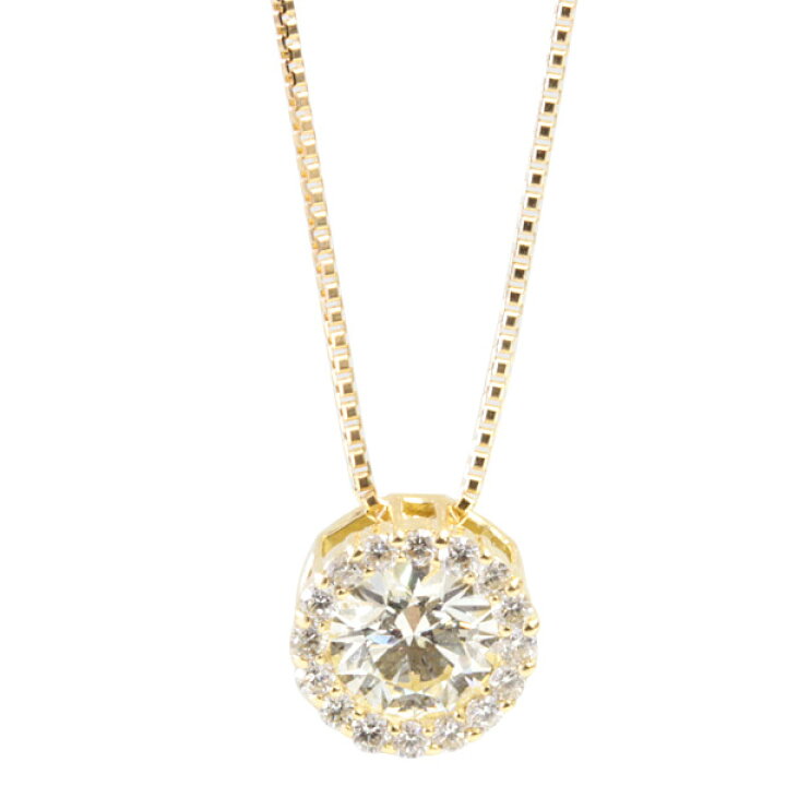 楽天市場】K18 ベリーライトイエロー ダイヤモンド 0.4ct ペンダント 