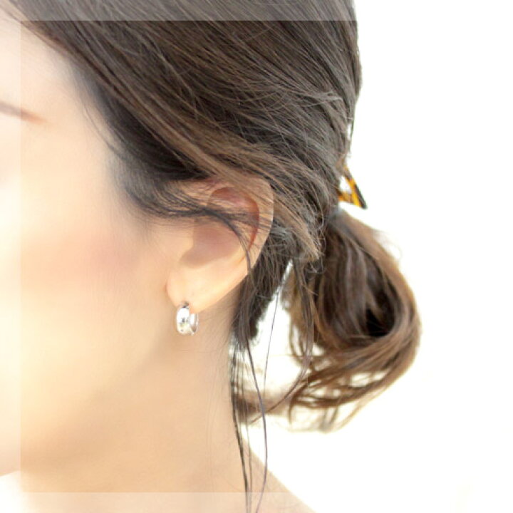 楽天市場】ピアス プラチナ フープピアス 7mm×13mm pt900 フープピアス 
