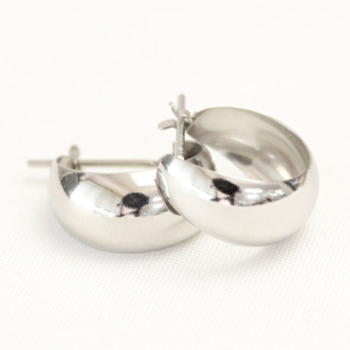 楽天市場】ピアス プラチナ フープピアス 7mm×13mm pt900 フープピアス 
