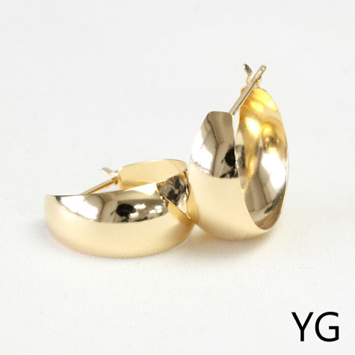 楽天市場】フープピアス K18 7mm×15mm ムーンピアス 18K 18金 ゴールド 