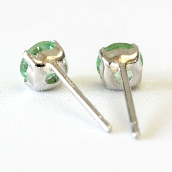 楽天市場】pt UVタイプ ガーネット 4mm ピアス 四本爪 グリーン 