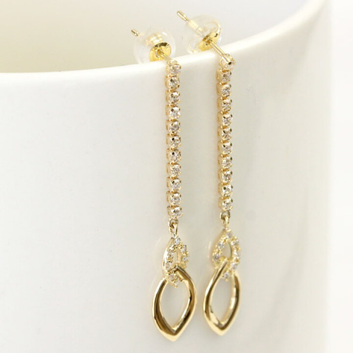 楽天市場】【一点限り】K18YG ピアス ダイヤモンド ピアス 0.34ct  