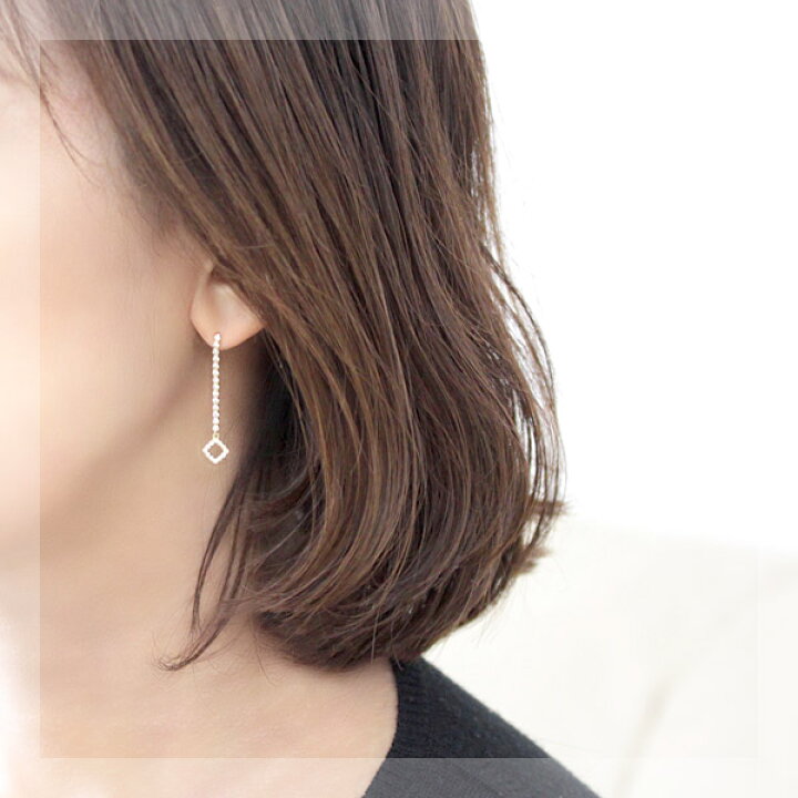 楽天市場】K18 ピアス ダイヤモンド ピアス 0.46ct ダイヤ ピアス 