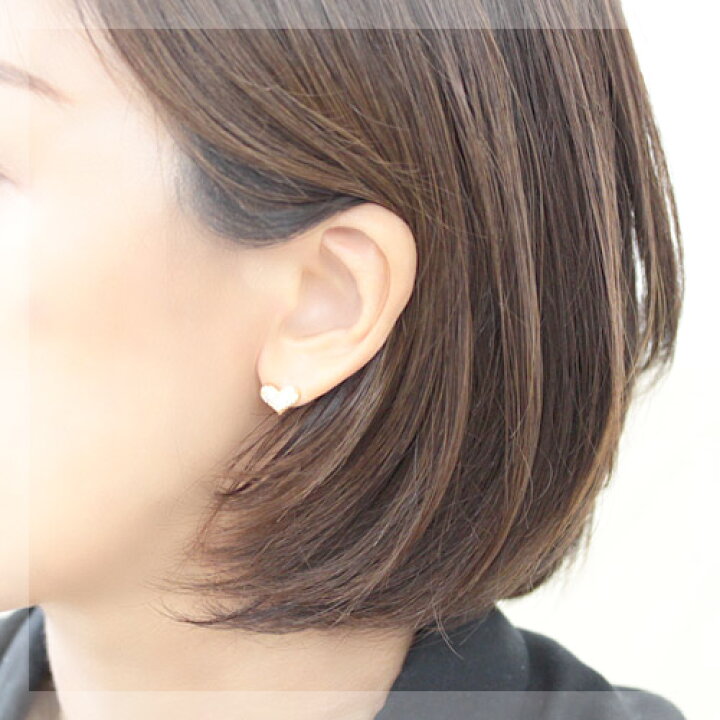 楽天市場】K18 ハート パヴェ ダイヤモンド ピアス 0.4ct イエロー 