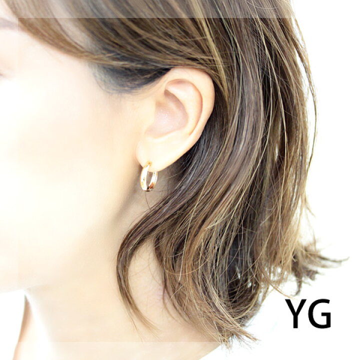 楽天市場】フープピアス K18 3×15 3-15 18K 18金 ムーンピアス 月甲 