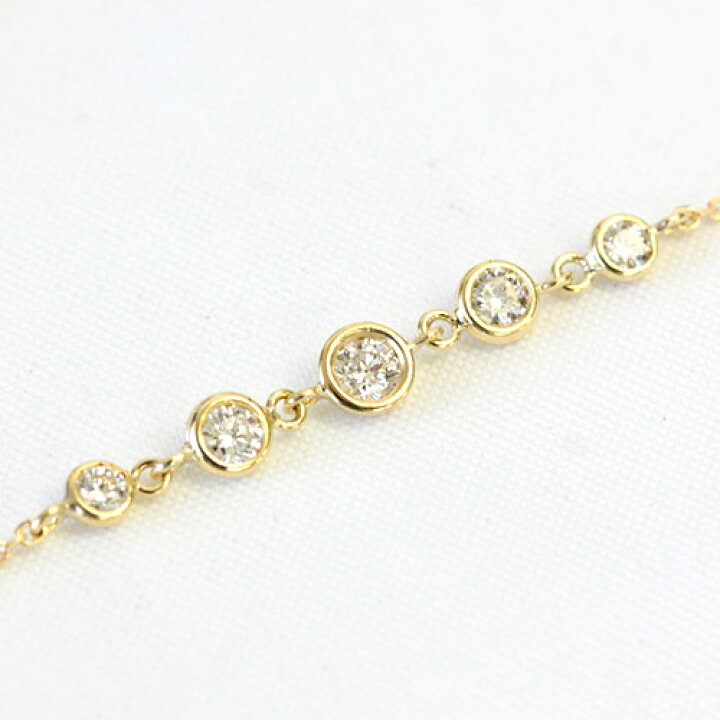 楽天市場】K18 ダイヤモンド ブレスレット 0.15ct グラデーション  