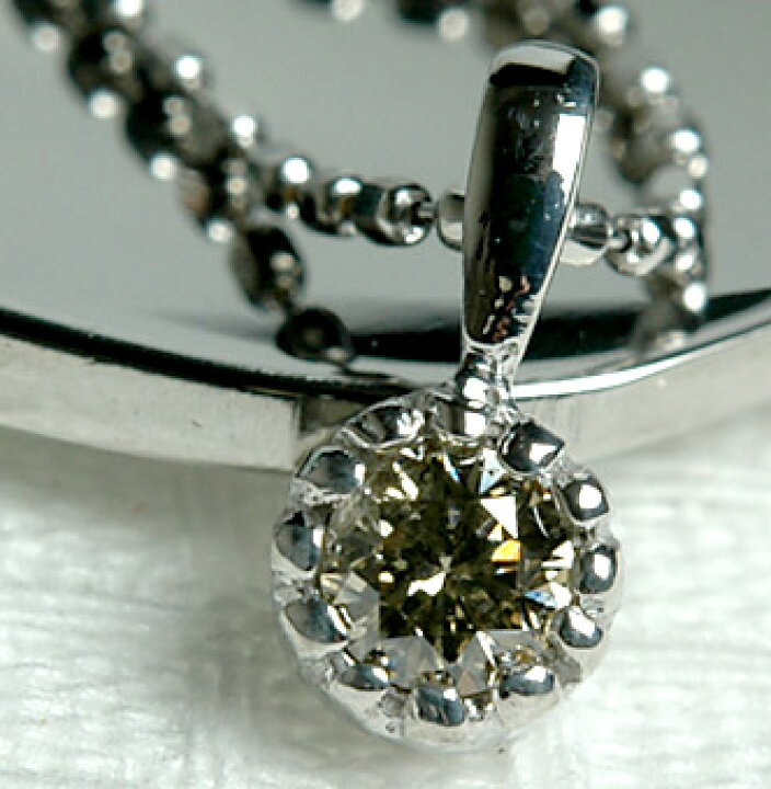 楽天市場】K18 ブラウンダイヤモンドペンダントトップ 0.1ct  