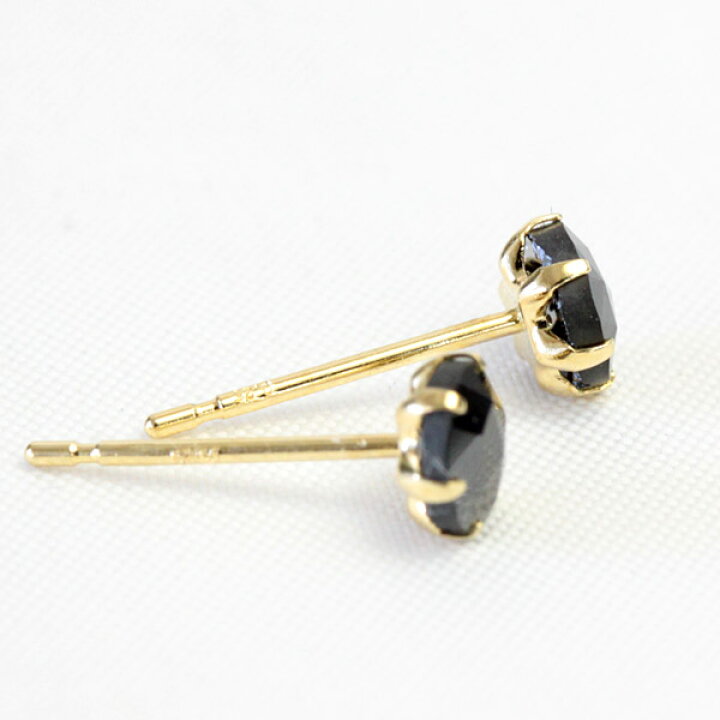 楽天市場】プラチナ ブラックダイヤモンド ピアス 0.5ct ローズカット 