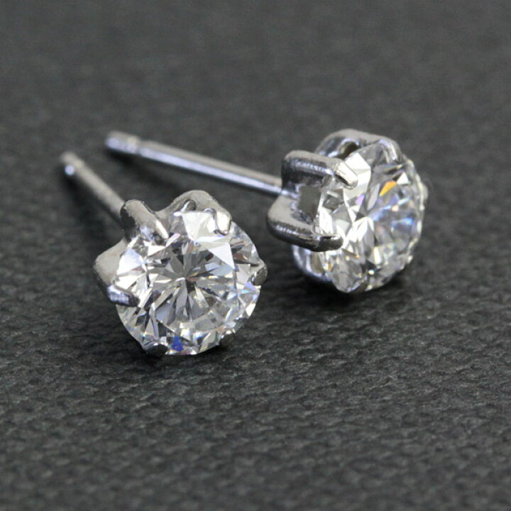 楽天市場】プラチナ ダイヤモンド ピアス 1.0ct Pt900 ラボグロウン 
