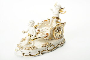 �C�^���A�� ���l�` New Carriage with 2 cherubs SV-46022 �l�` �u��������� �C���e���A �N���V�b�N�f�U�C�� �A���e�B�[�N��