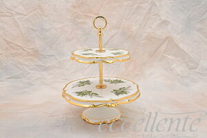 CB-920MUA2 イタリア製 ケーキスタンド2段脚付 Mughetto
