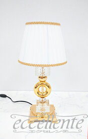 FC-4653M20 イタリア製 テーブルランプ　ゴールドリング中　Brass + Glass